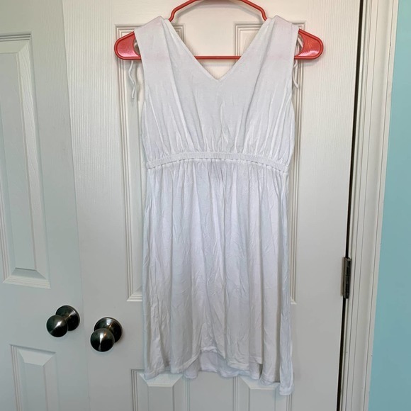 Perry Ellis XS/S White Deep V-Neck Beach Coverup Dress - Picture 4 of 4